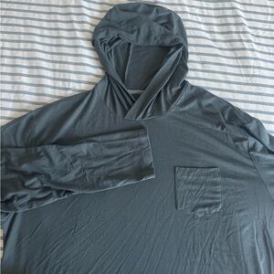 Free Fly Apparel Men's Slate Blue Hooded Shirt